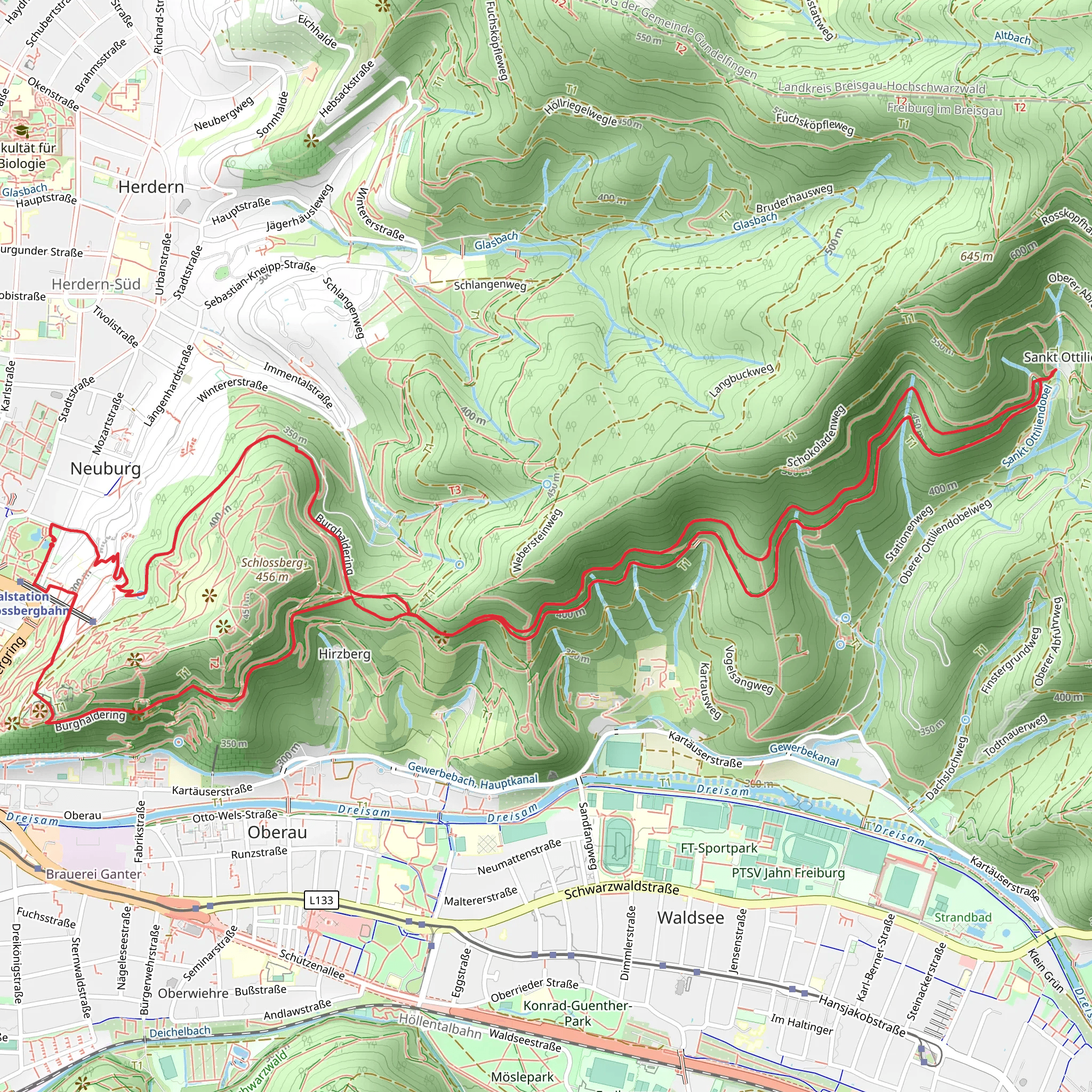 Breisgauer Weinweg and Himmelreich Jakobusweg Loop mobile static map