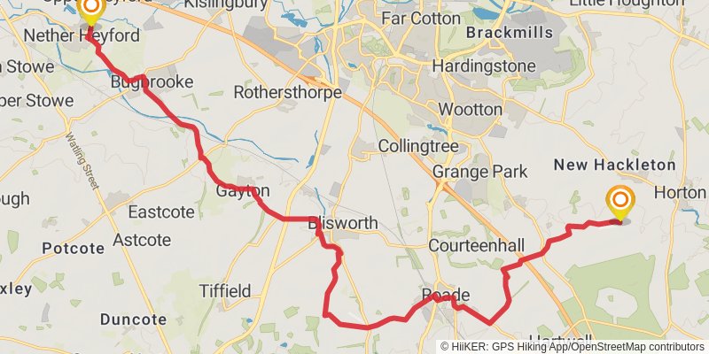 Midshires Way stage 5 Map