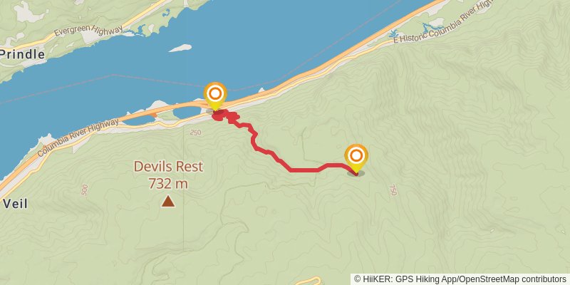Franklin Ridge and Larch Mountain Trail stage 2 Map