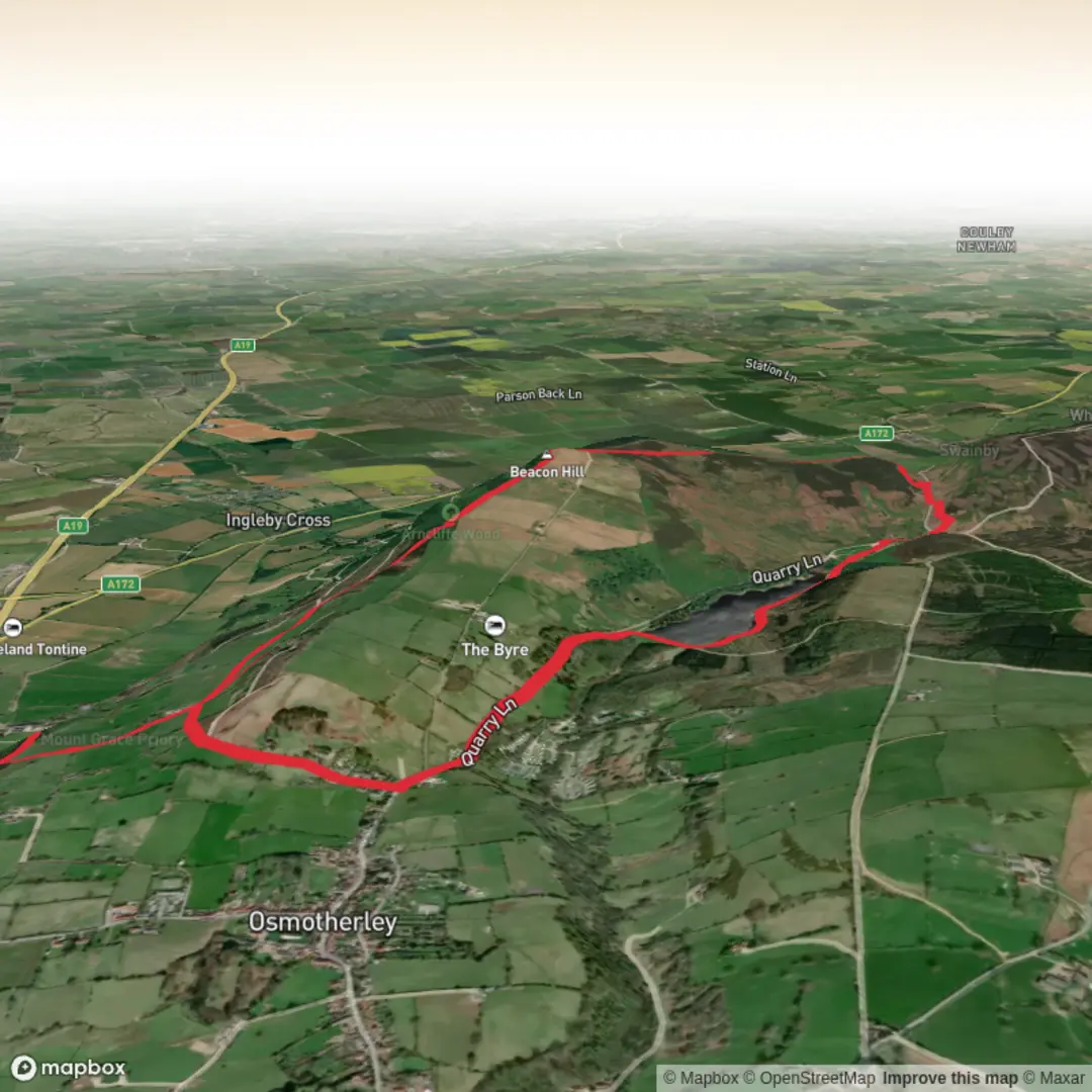An image depicting the trail Mt Grace priory to resevoir and its surrounding area.