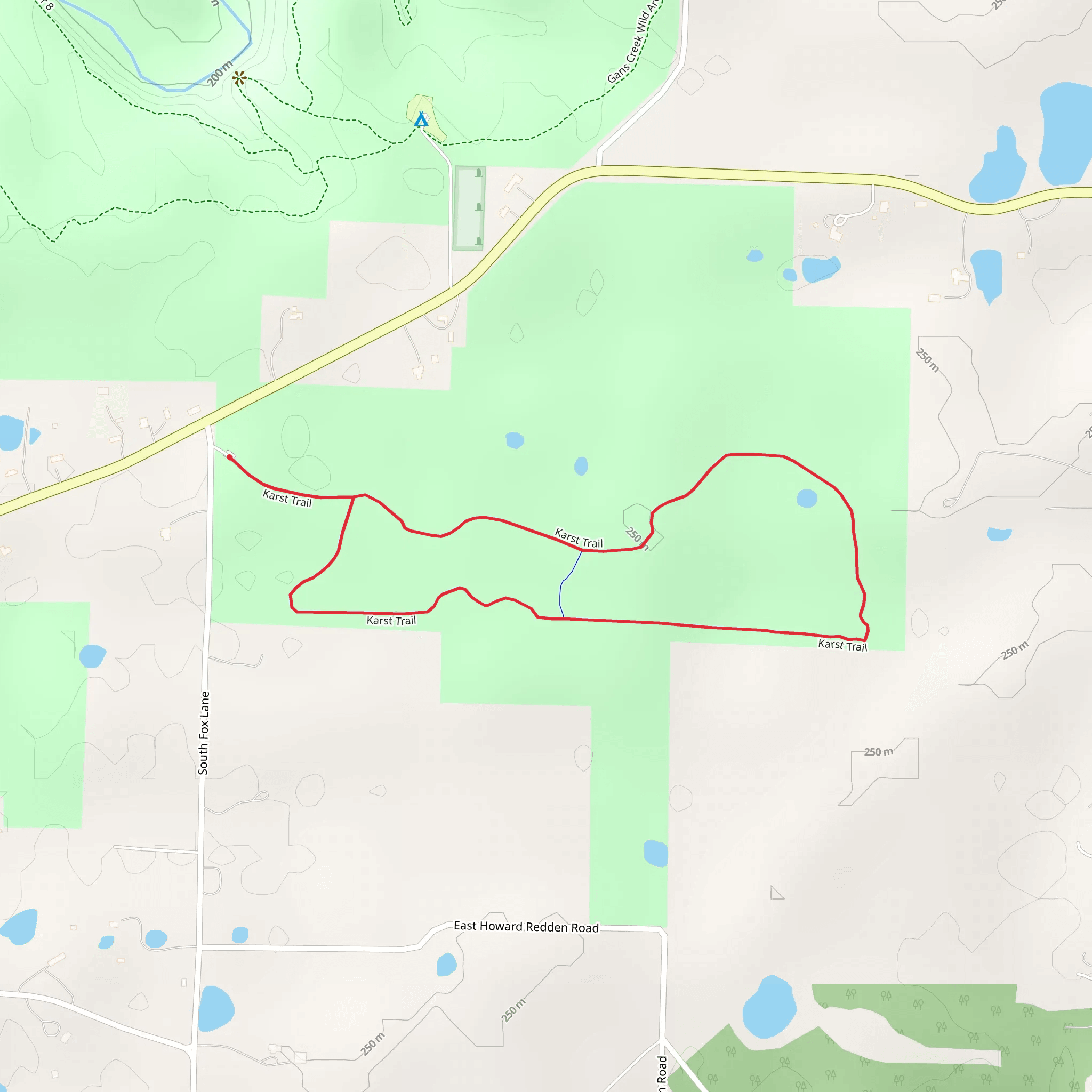 Karst Loop Trail mobile static map