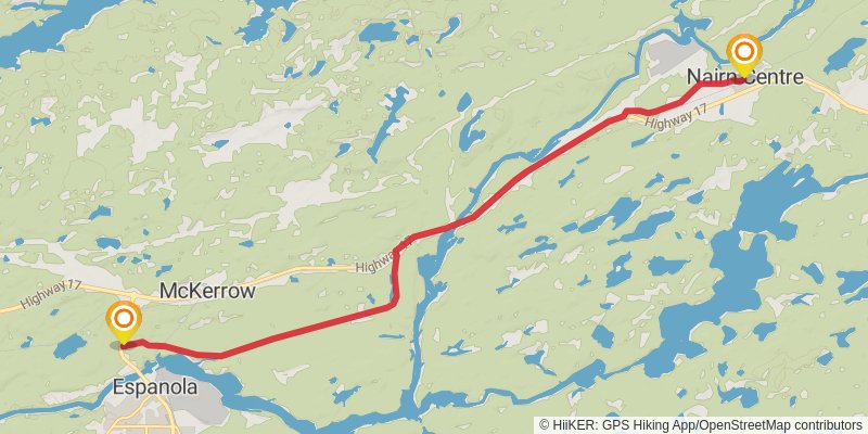 Waterfront Trail stage 116 Map