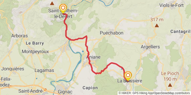 Camino Menton-Candanchu via Arles stage 28 Map