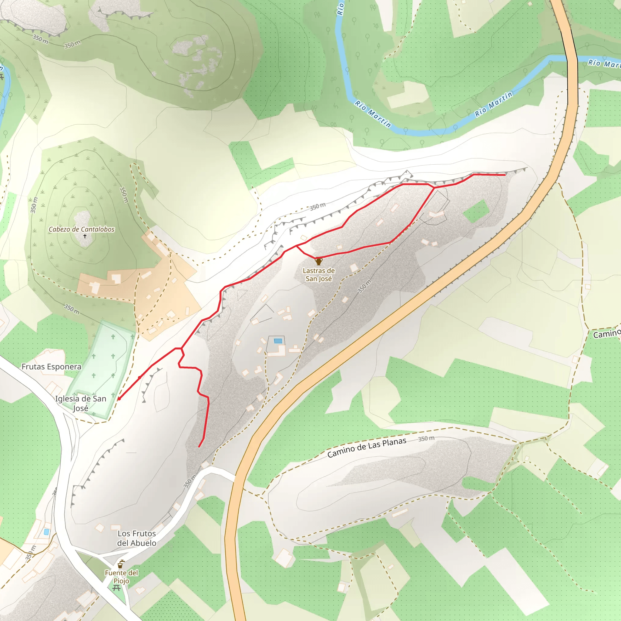 Route of the Lastras of San José PR TE 97 mobile static map