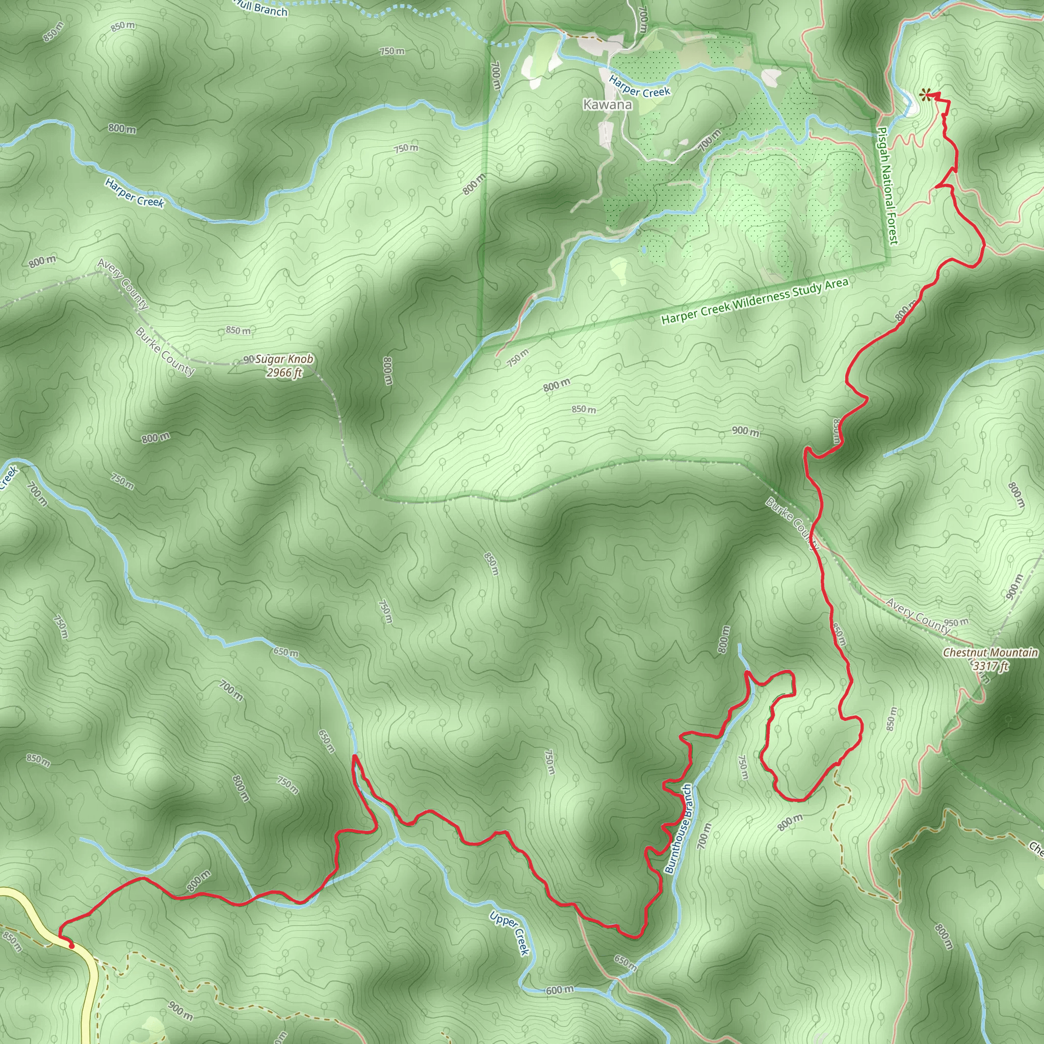 Greentown and Raider Camp Trail mobile static map