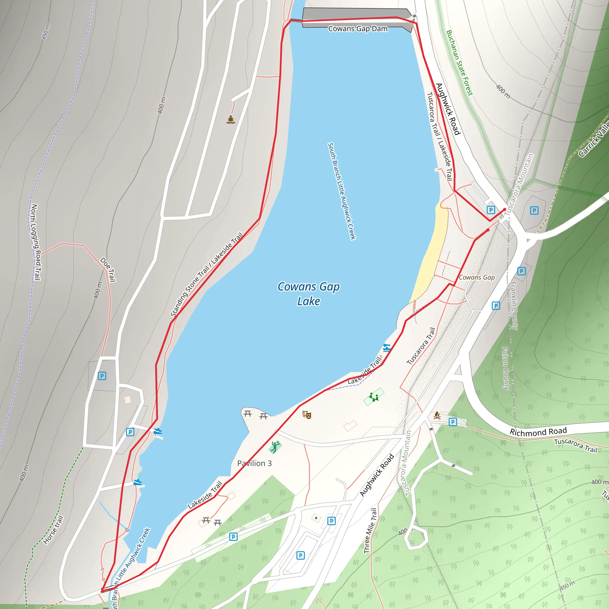 South Branch Little Aughwick Creek Loop mobile static map