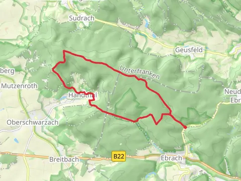 Der Hohe Buchene Wald im Ebracher Forst and Ruine Stollburg Loop
