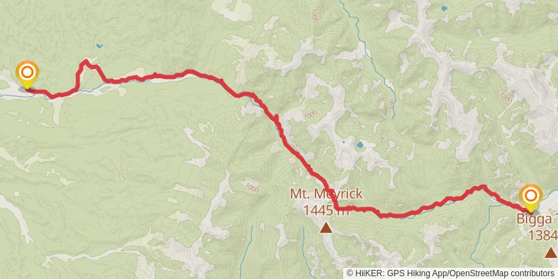 Leslie-Karamea Track spur 2 Map