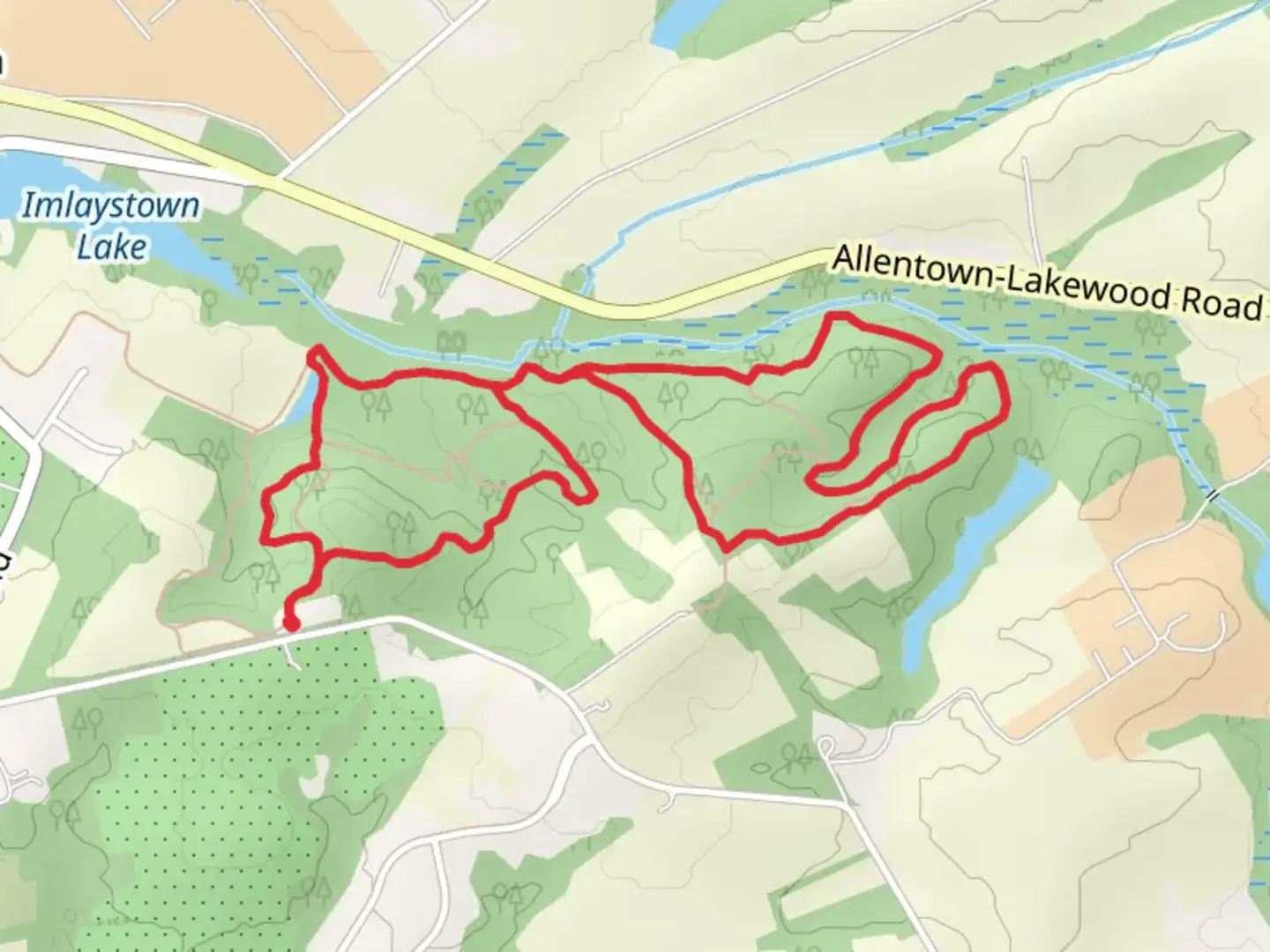 An image depicting the trail Doctors Creek and Old Forge Loop Trail and its surrounding area.