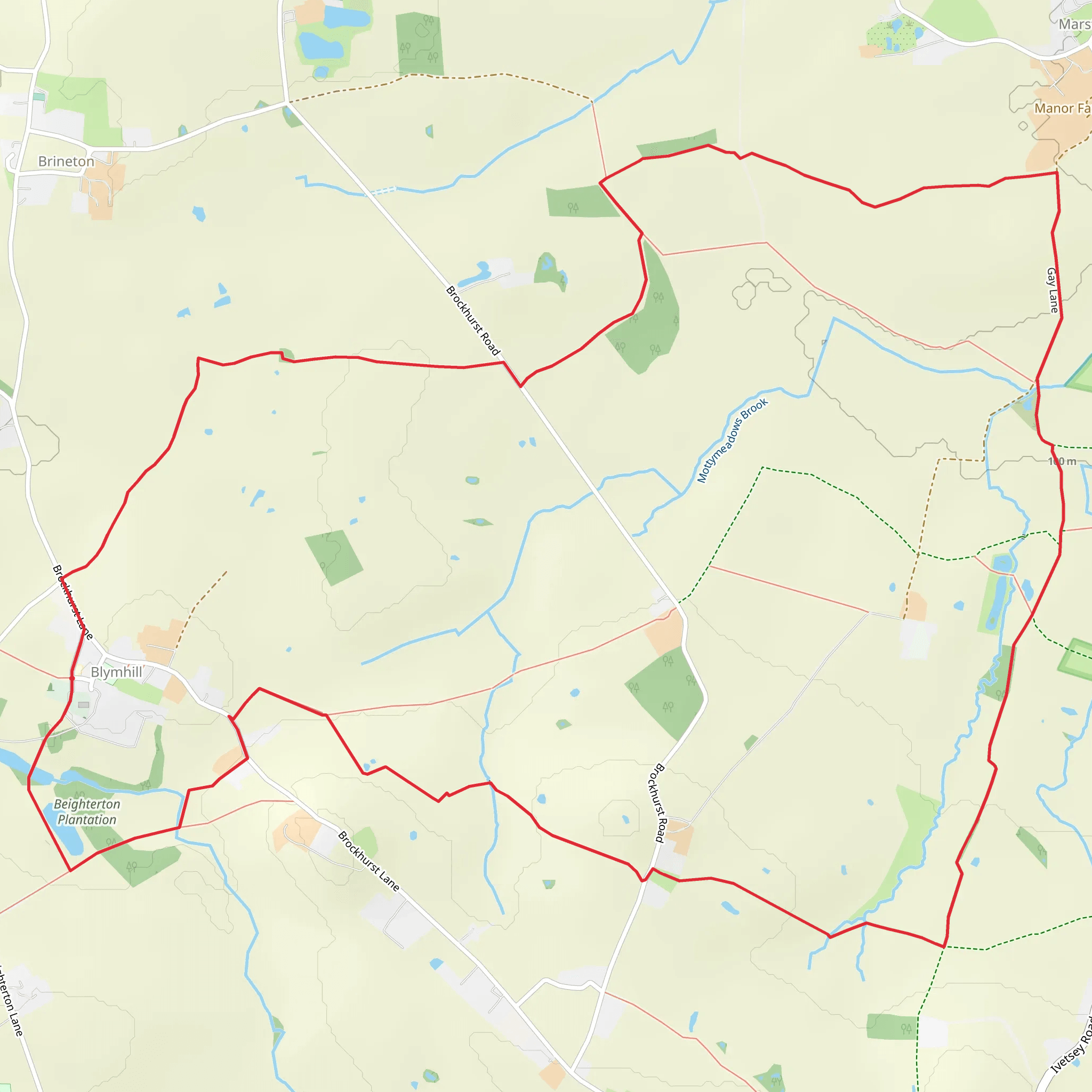 Blymhill Loop mobile static map