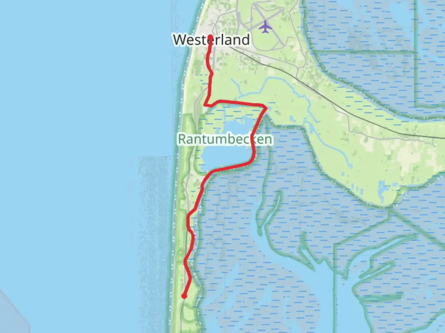 An image depicting the trail Sylt to Westerland Walk and its surrounding area.