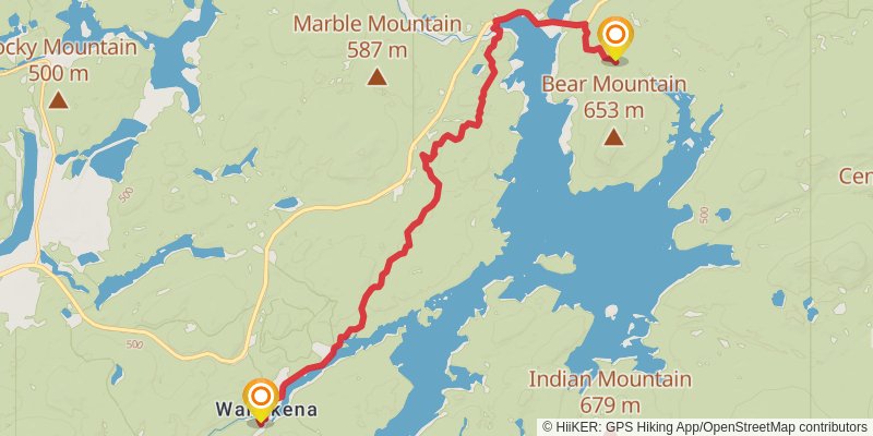 Cranberry Lake 50 stage 4 Map