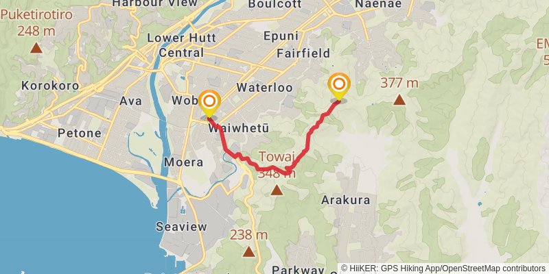 Taita to Woburn stage 2 Map