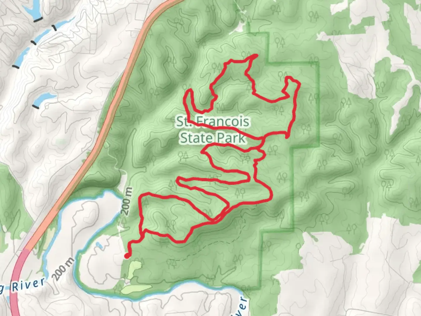 An image depicting the trail Pike Run Trail - South Loop and its surrounding area.