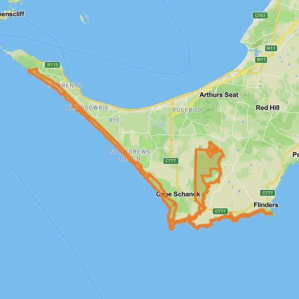 Mornington Peninsula National Park mobile static map