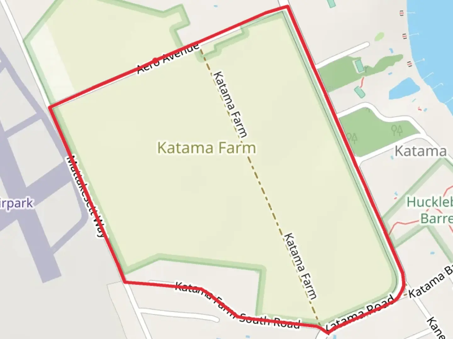 An image depicting the trail Aero Avenue Loop and its surrounding area.