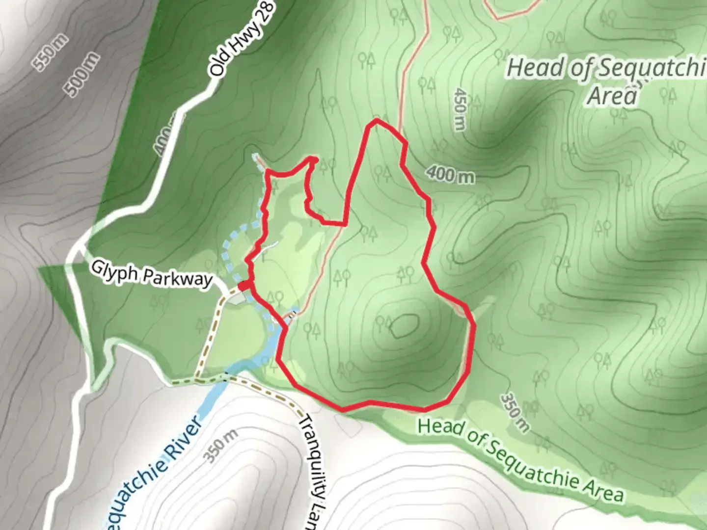 An image depicting the trail Selby Loop Trail and its surrounding area.
