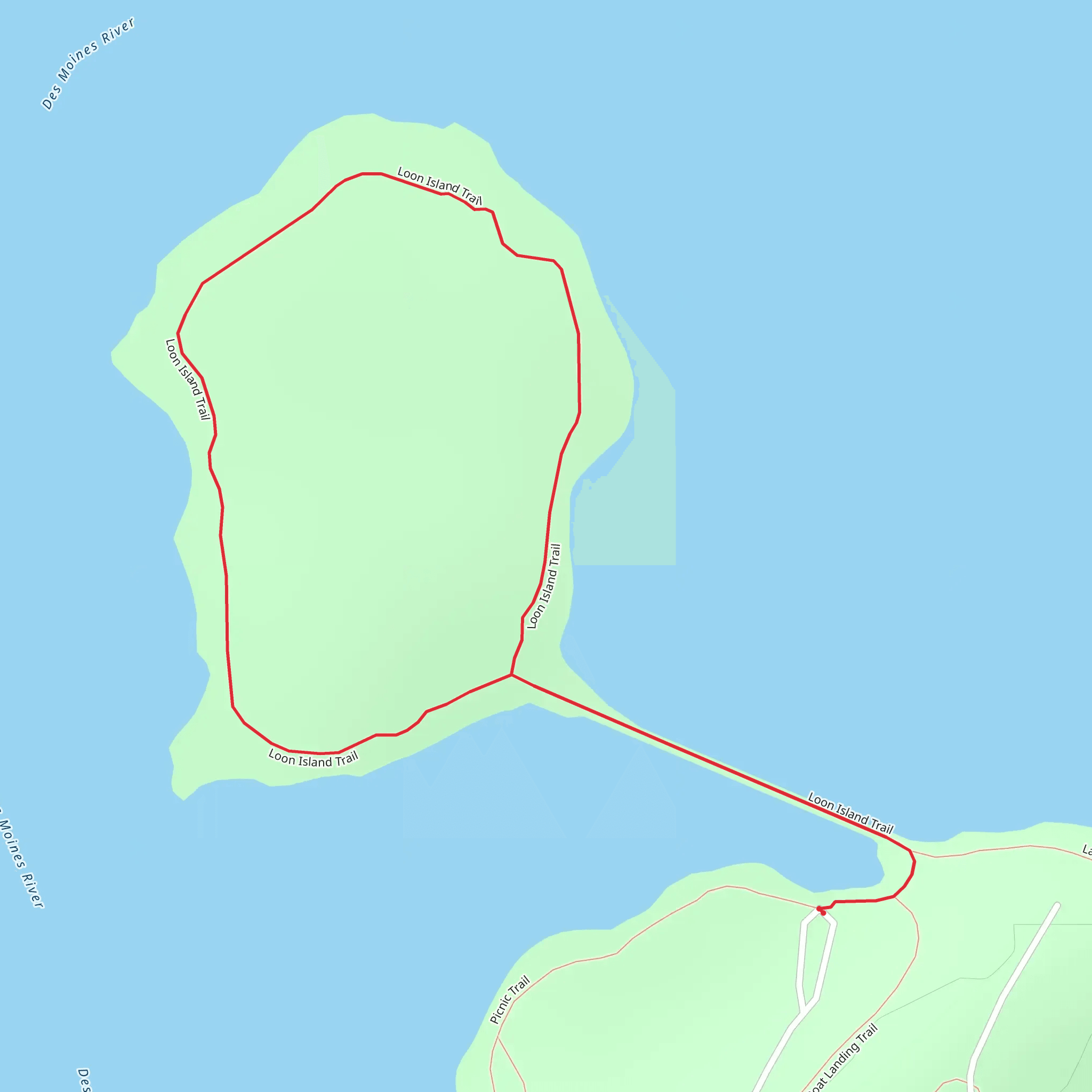 Loon Island Trail mobile static map