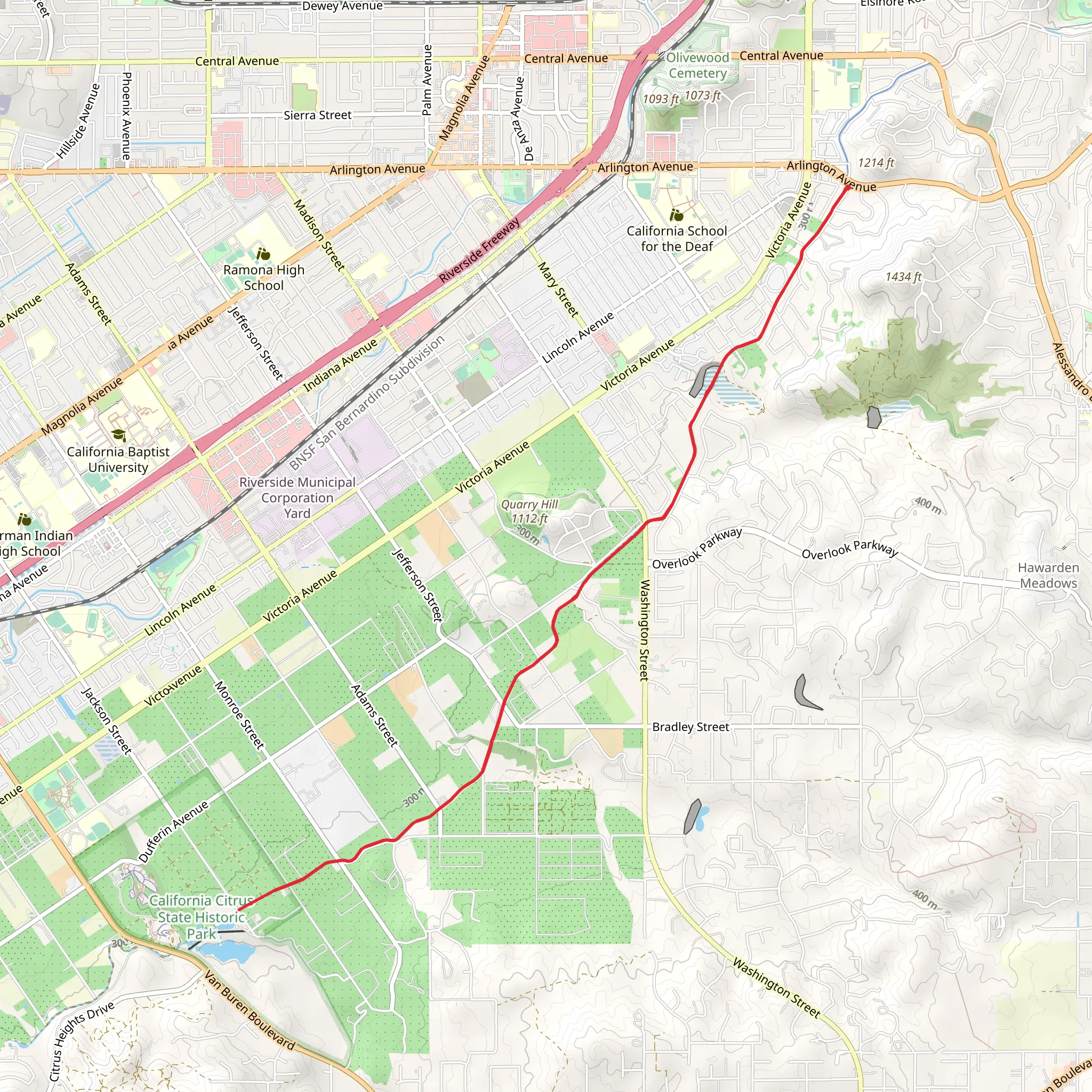 Gage Canal Path mobile static map