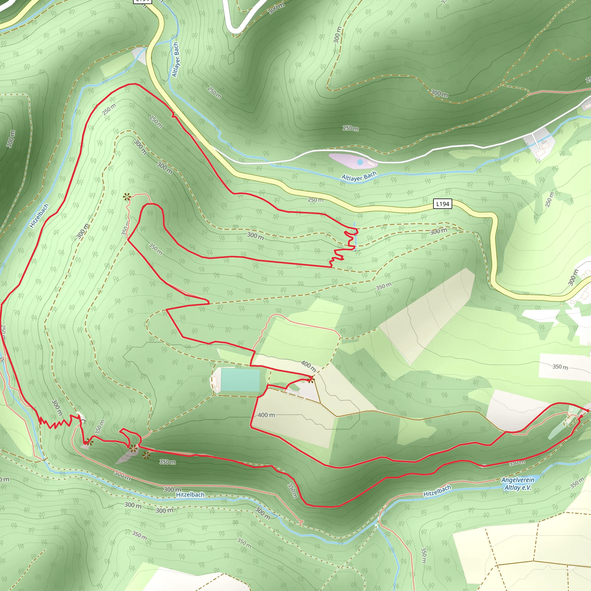 Saar Hunsrück Steig and Traumschleife Altlayer Schweiz Loop mobile static map