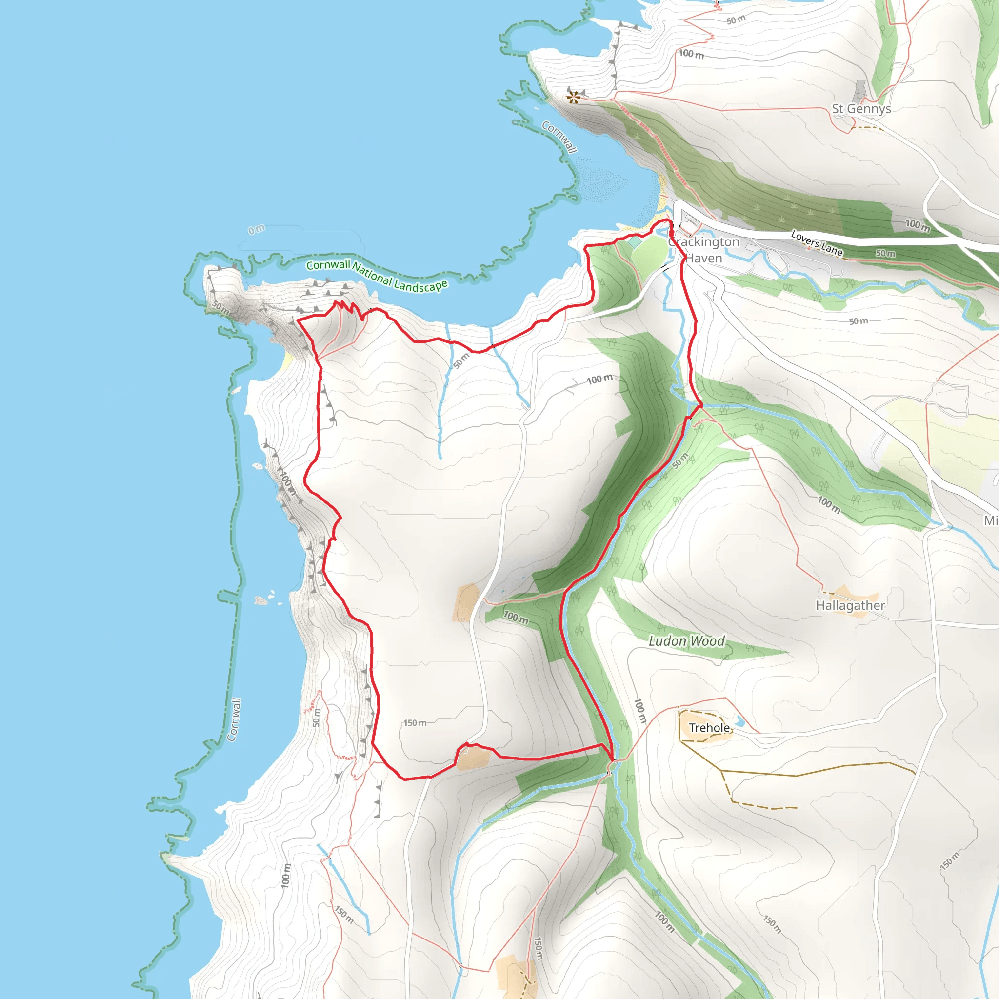 Crackington Cracker Walk mobile static map