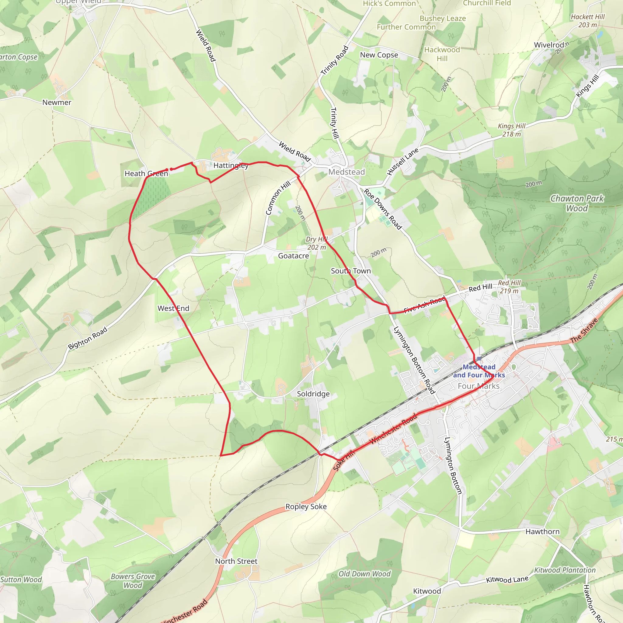 Soldridge Circular Walk mobile static map