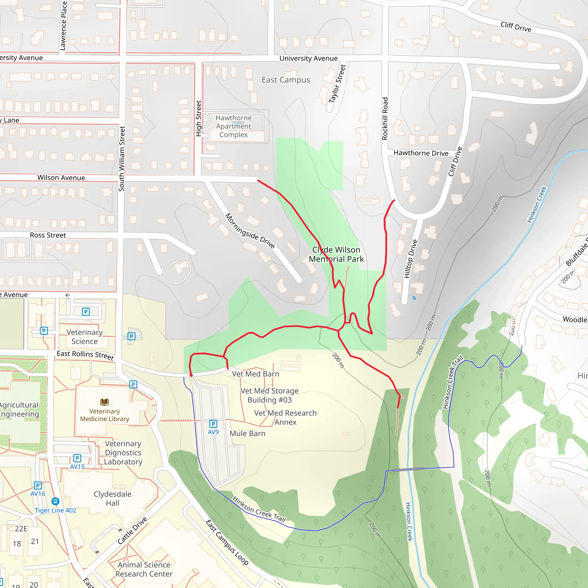Clyde Wilson Memorial Park mobile static map
