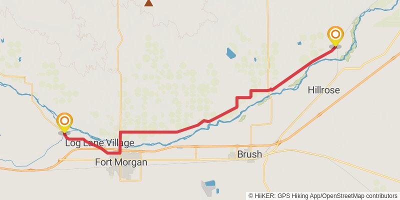 American Discovery Trail - North stage 70 Map