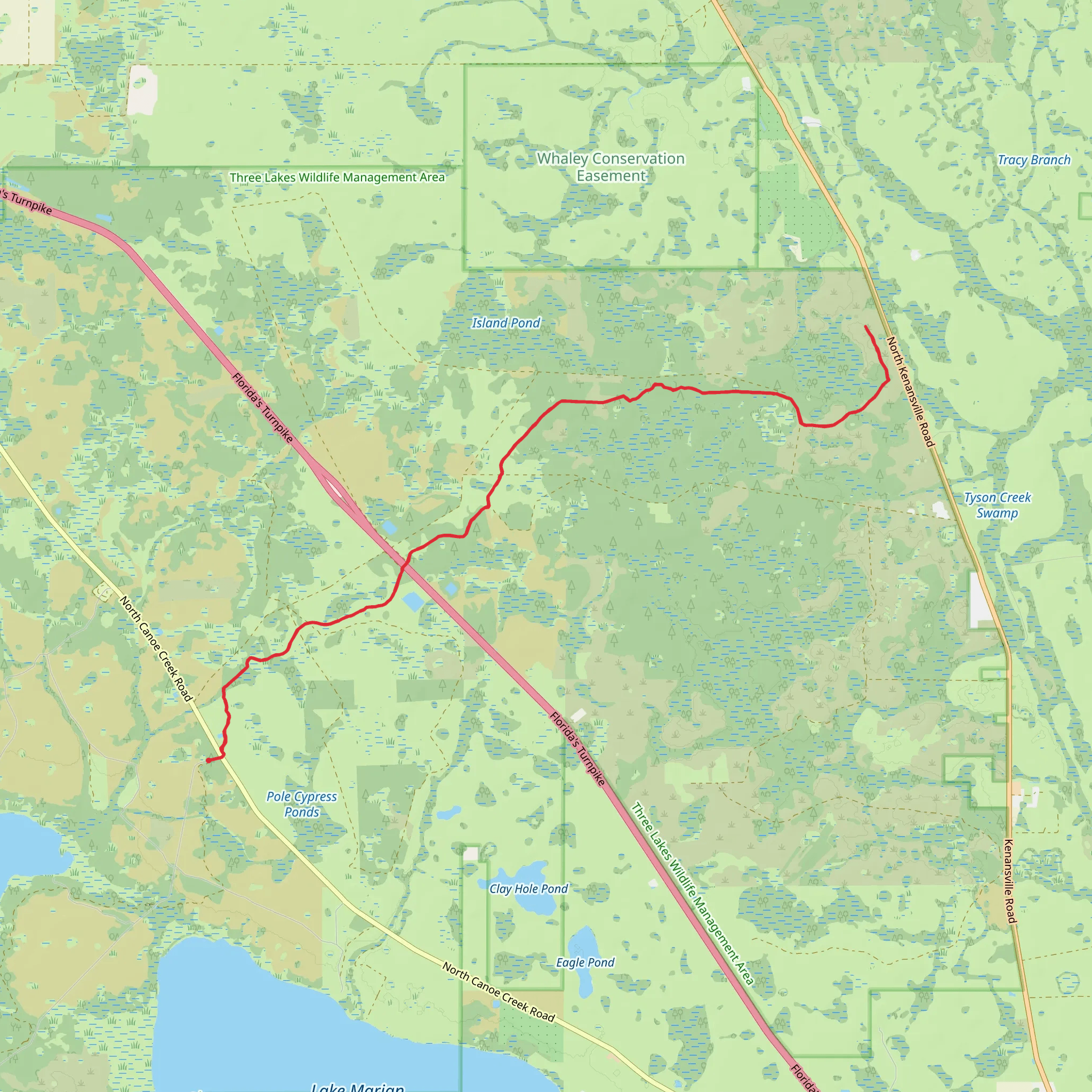 Florida Trail - Prairie Lakes Road mobile static map