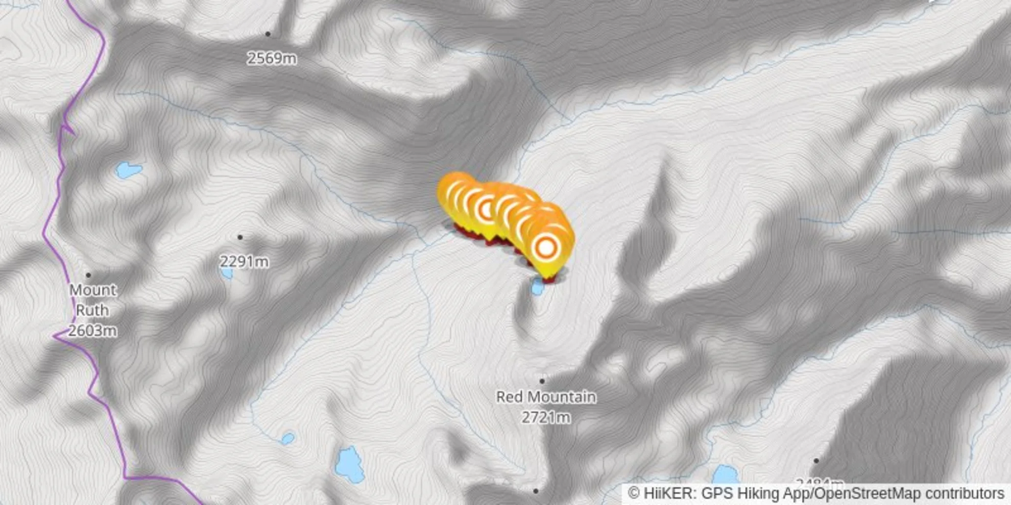 An image depicting the trail Red Mountain Lake and its surrounding area.