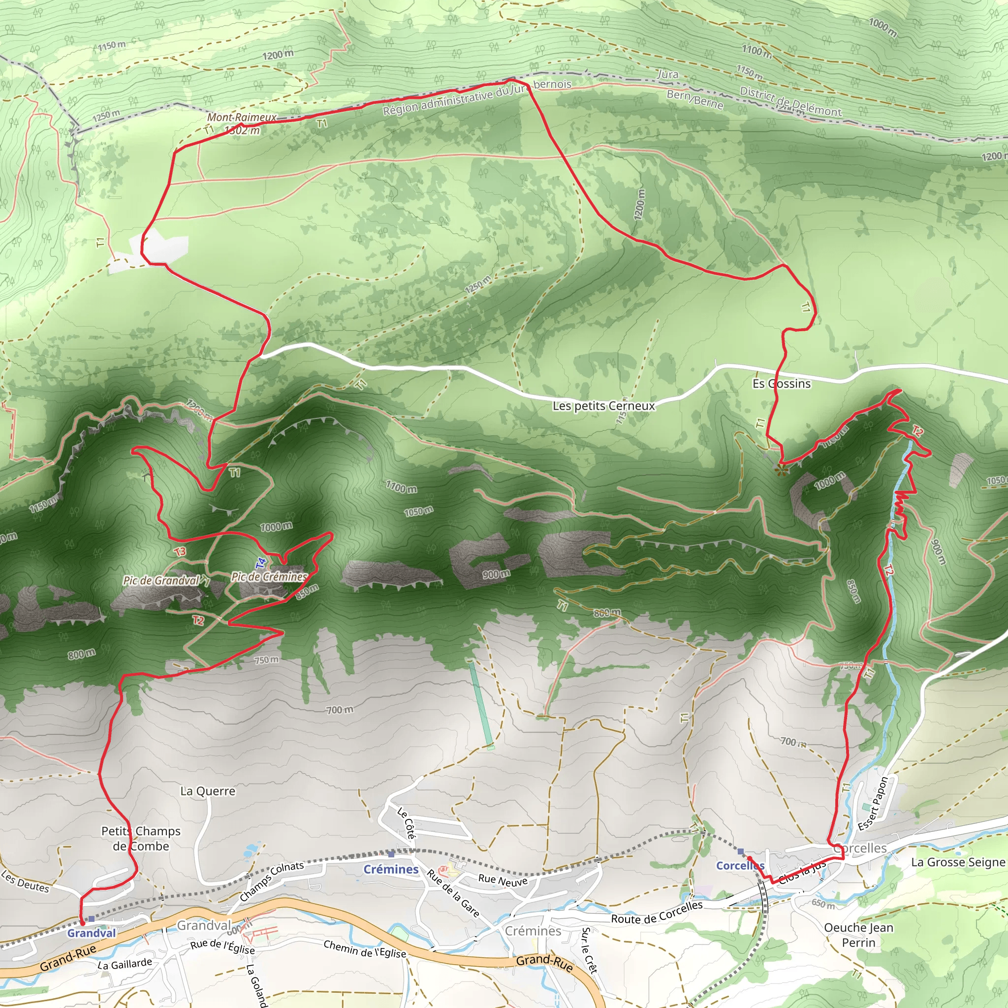 Chemin de Raimeux mobile static map
