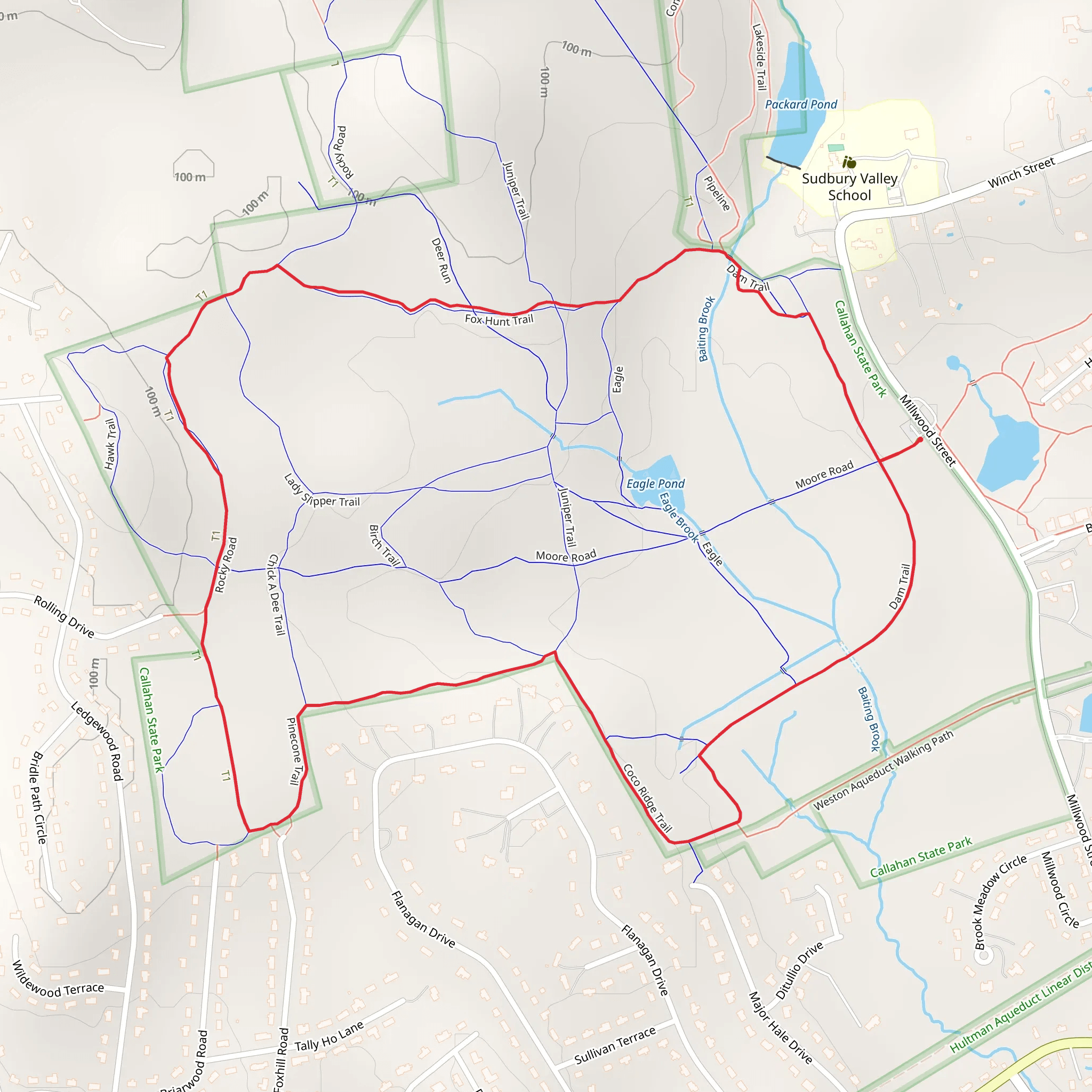 Callahan State Park from Millwodd Street mobile static map