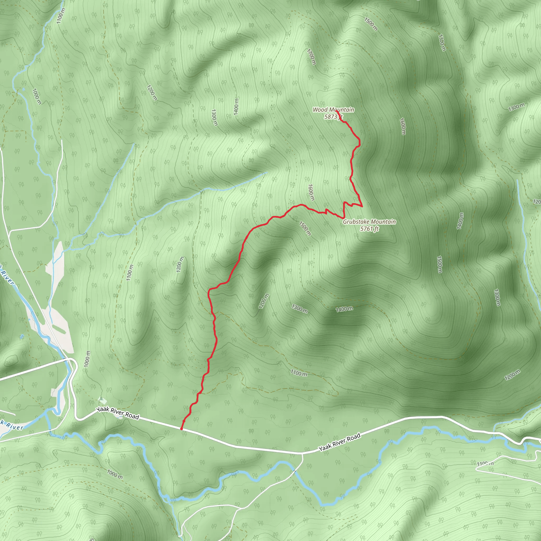 Wood Mountain Trail mobile static map