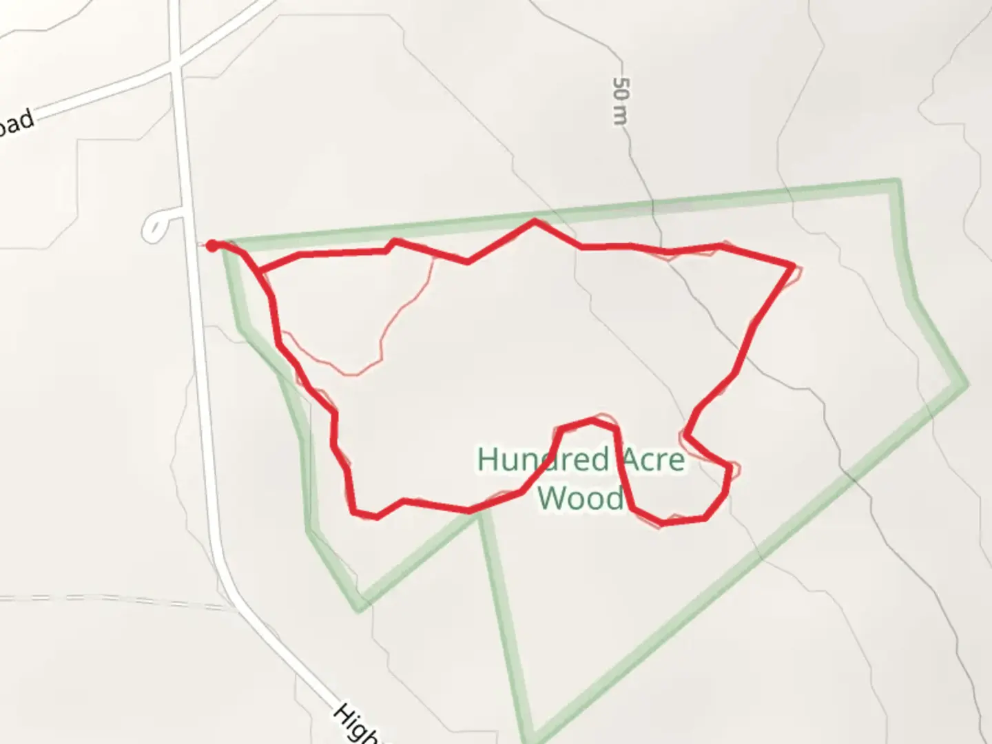 An image depicting the trail High Street Loop and its surrounding area.