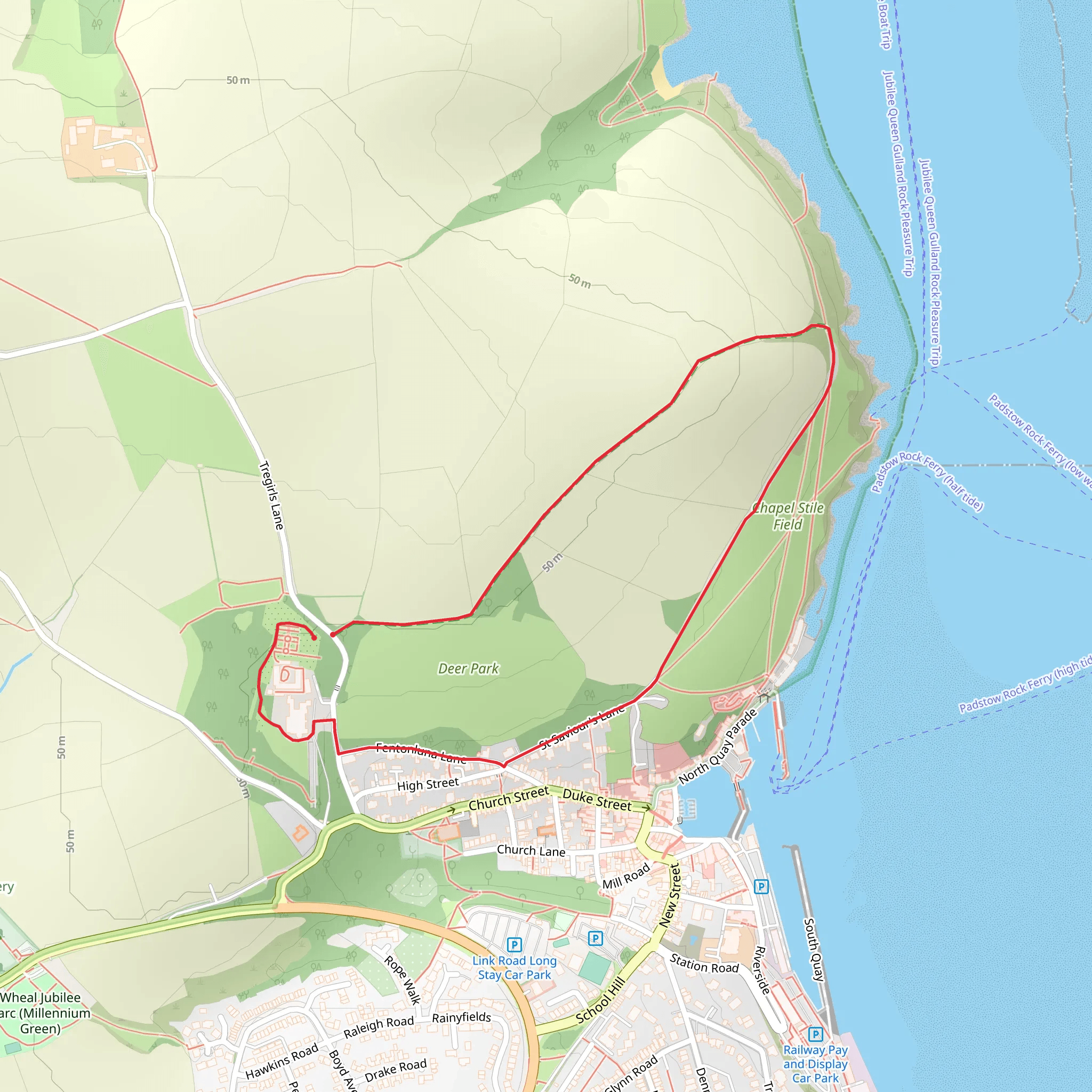 Prideaux Place Loop mobile static map