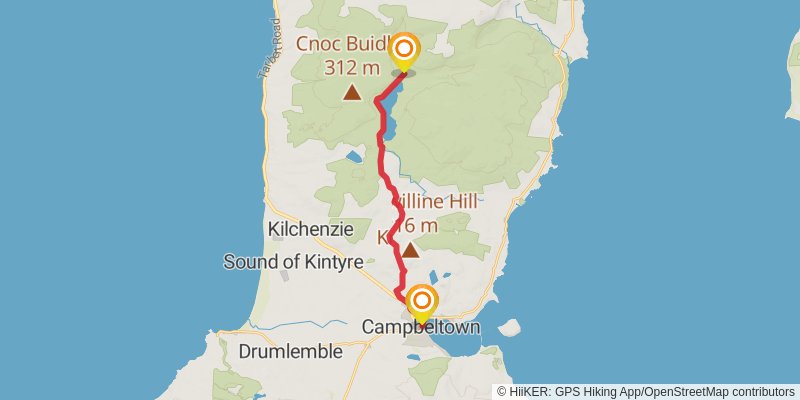 Kintyre Way stage 6 Map