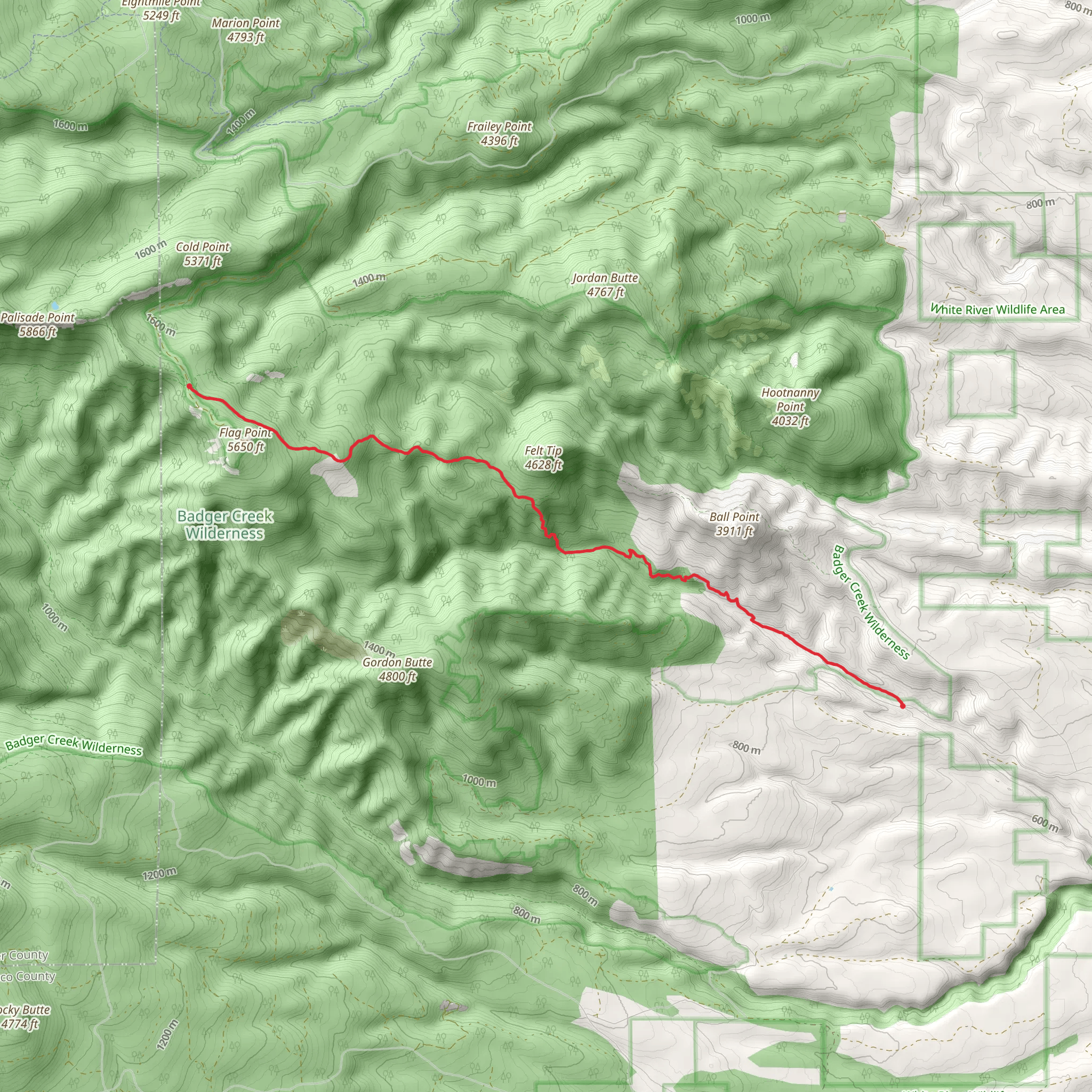 Little Badger Trail mobile static map