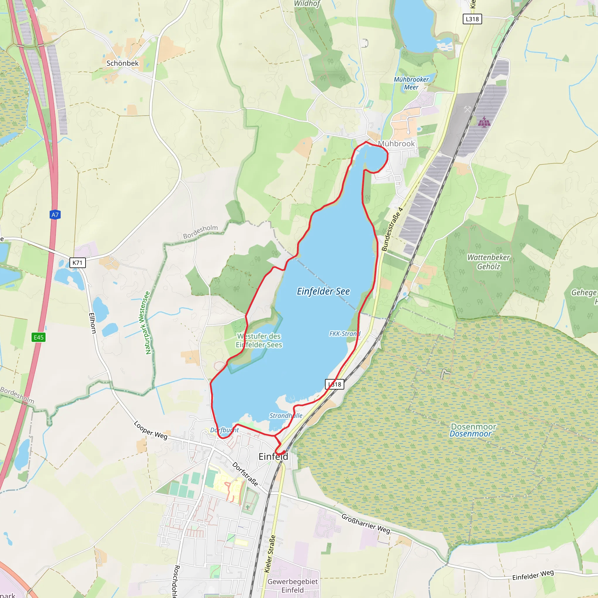 Einfelder See via Einfelder Sehpunkte mobile static map