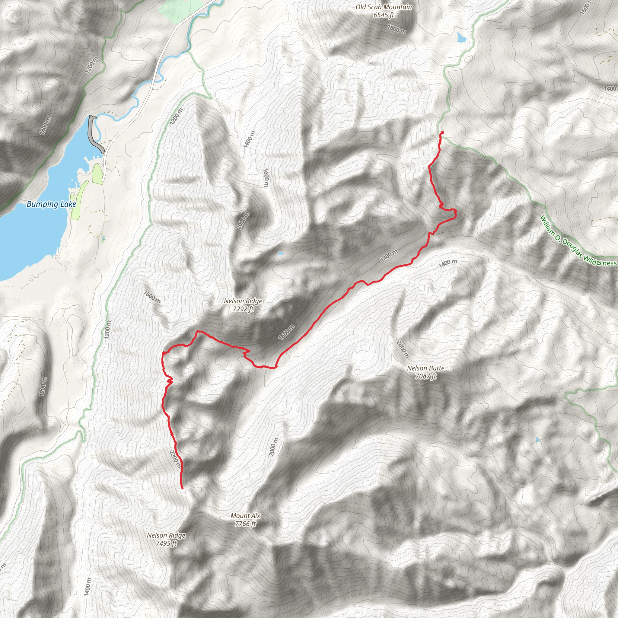 Nelson Ridge Trail via Windy Ridge Trail mobile static map
