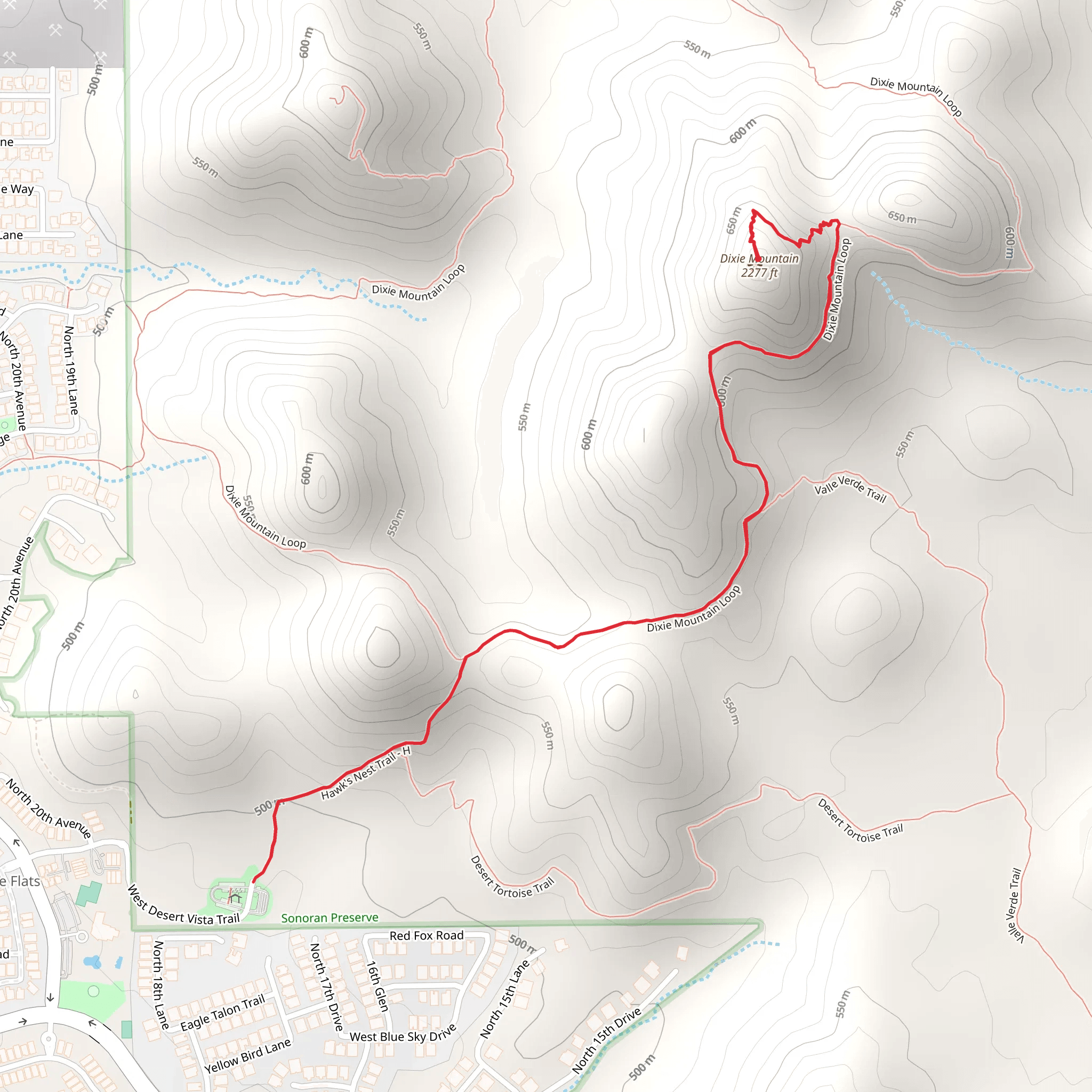 Dixie Mountain mobile static map