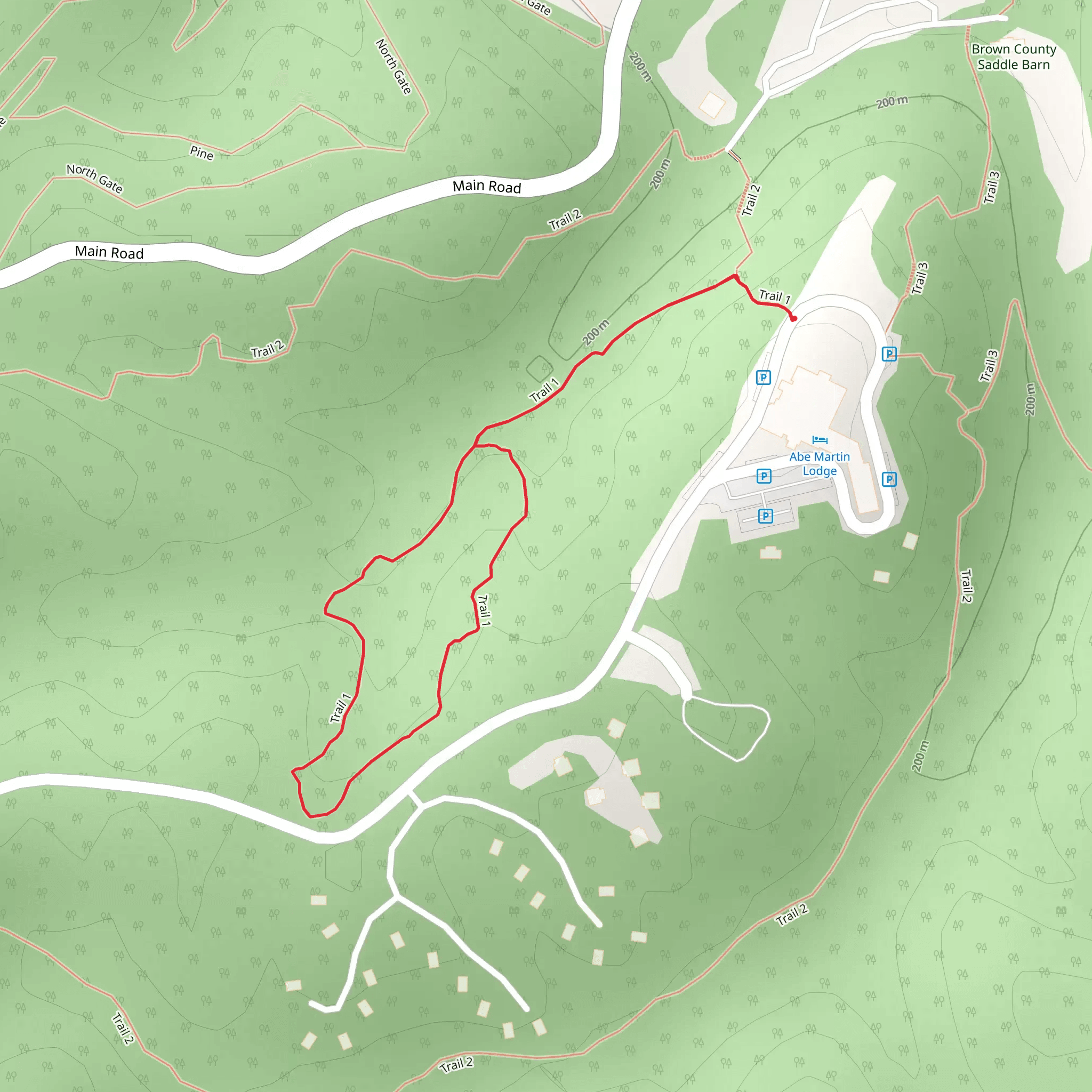 Trail 1 Loop mobile static map