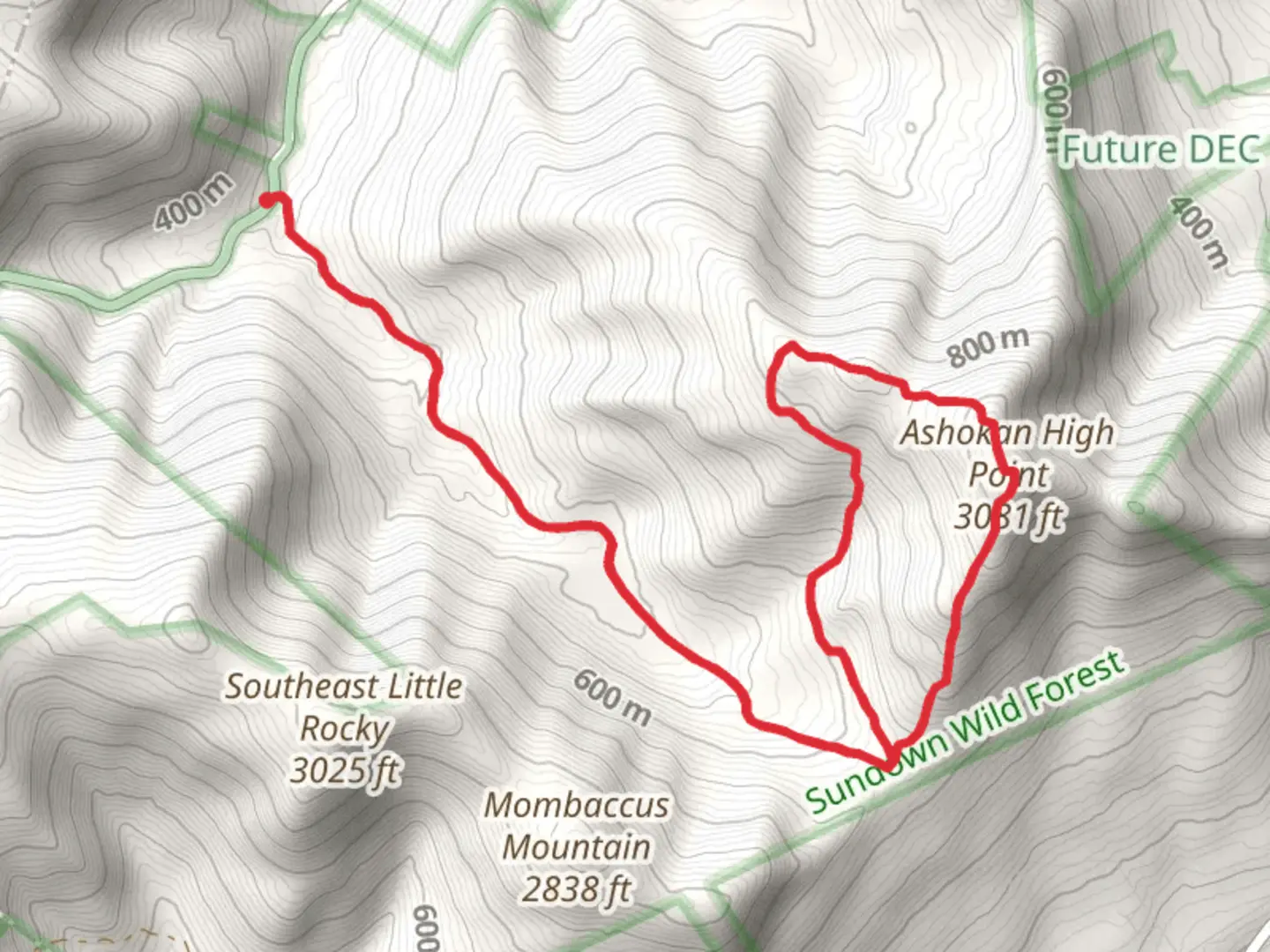 An image depicting the trail Ashokan High Point Loop Trail and its surrounding area.