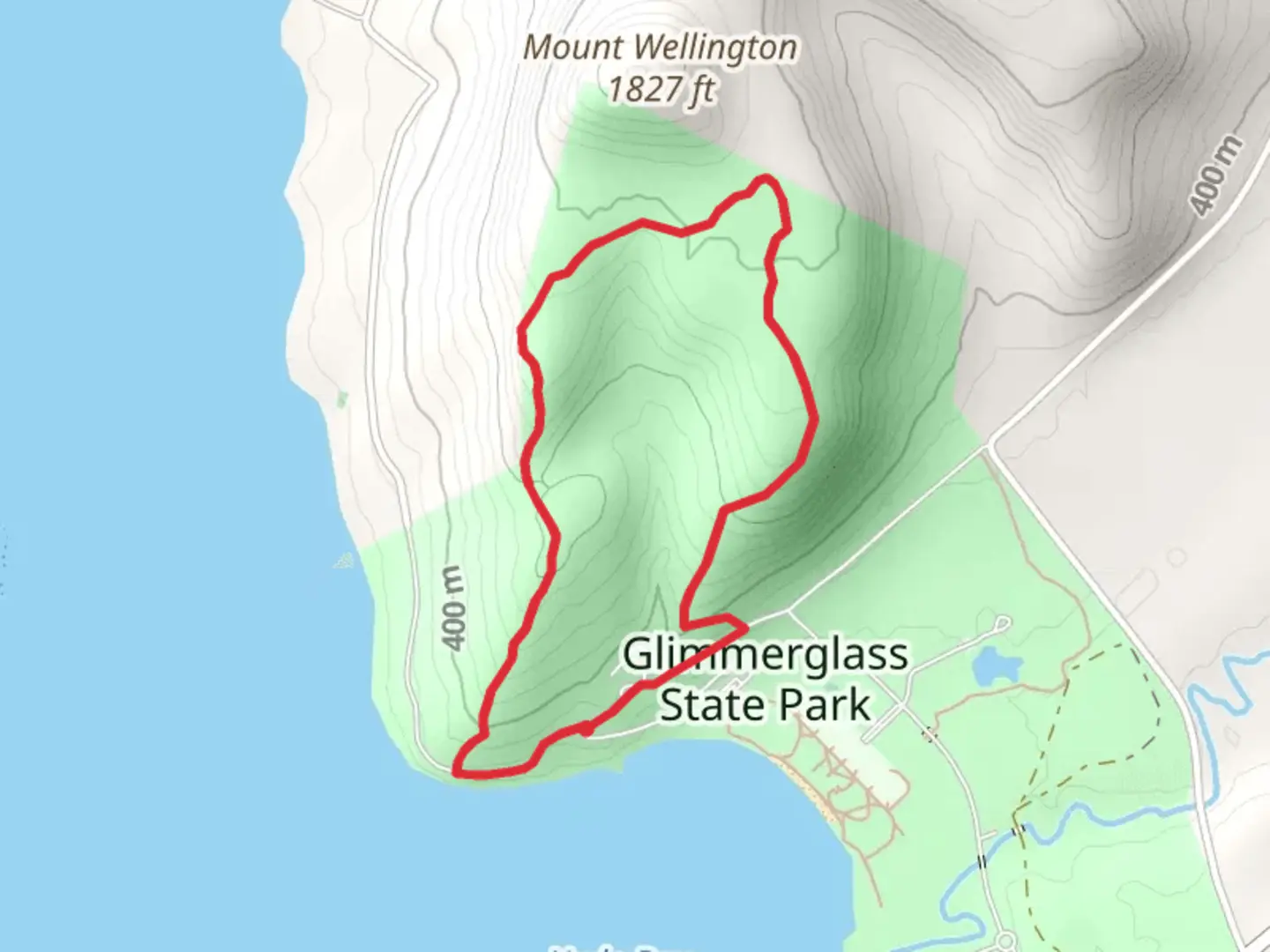An image depicting the trail Mount Wellington via SL Trail and its surrounding area.