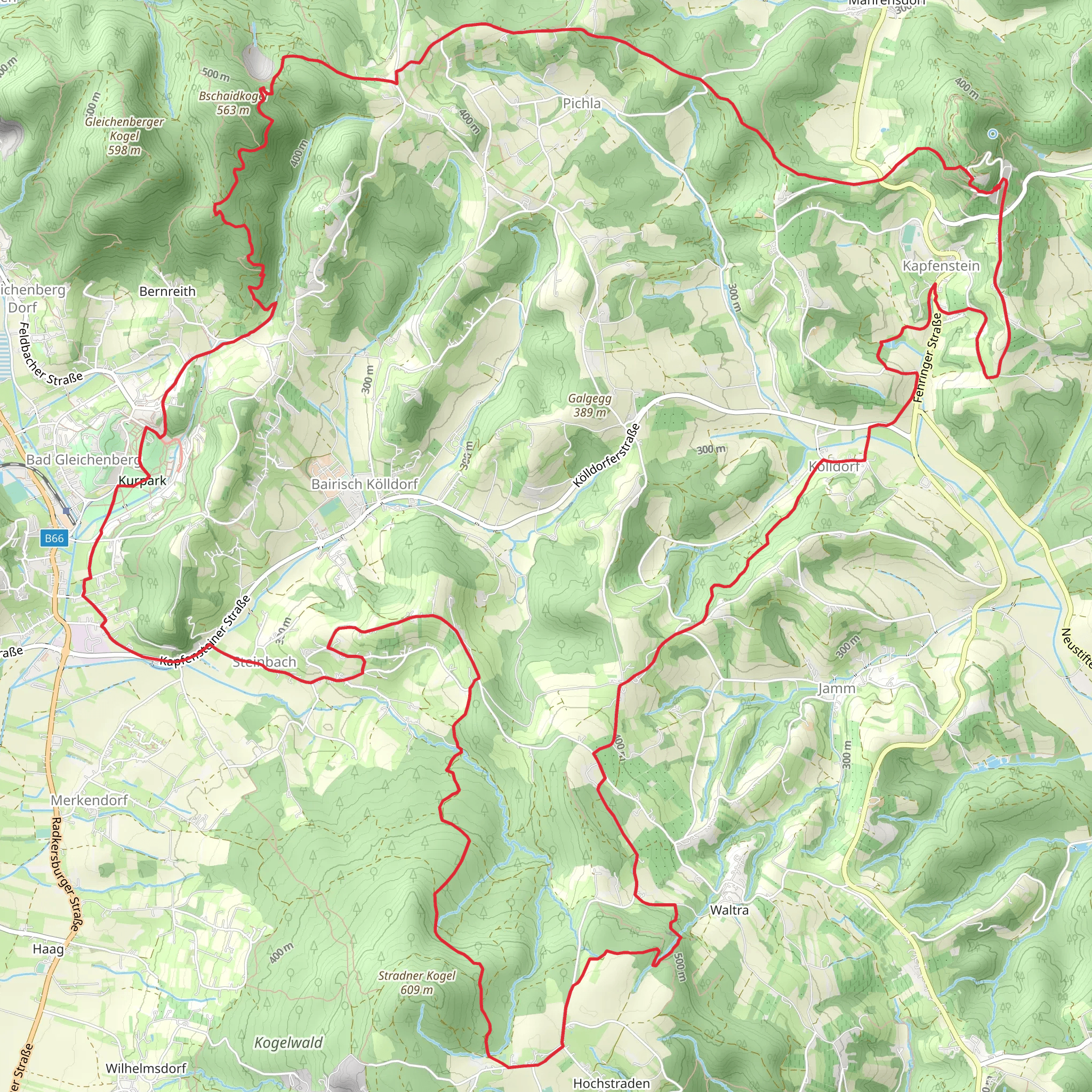 3-Kogel-Weg mobile static map