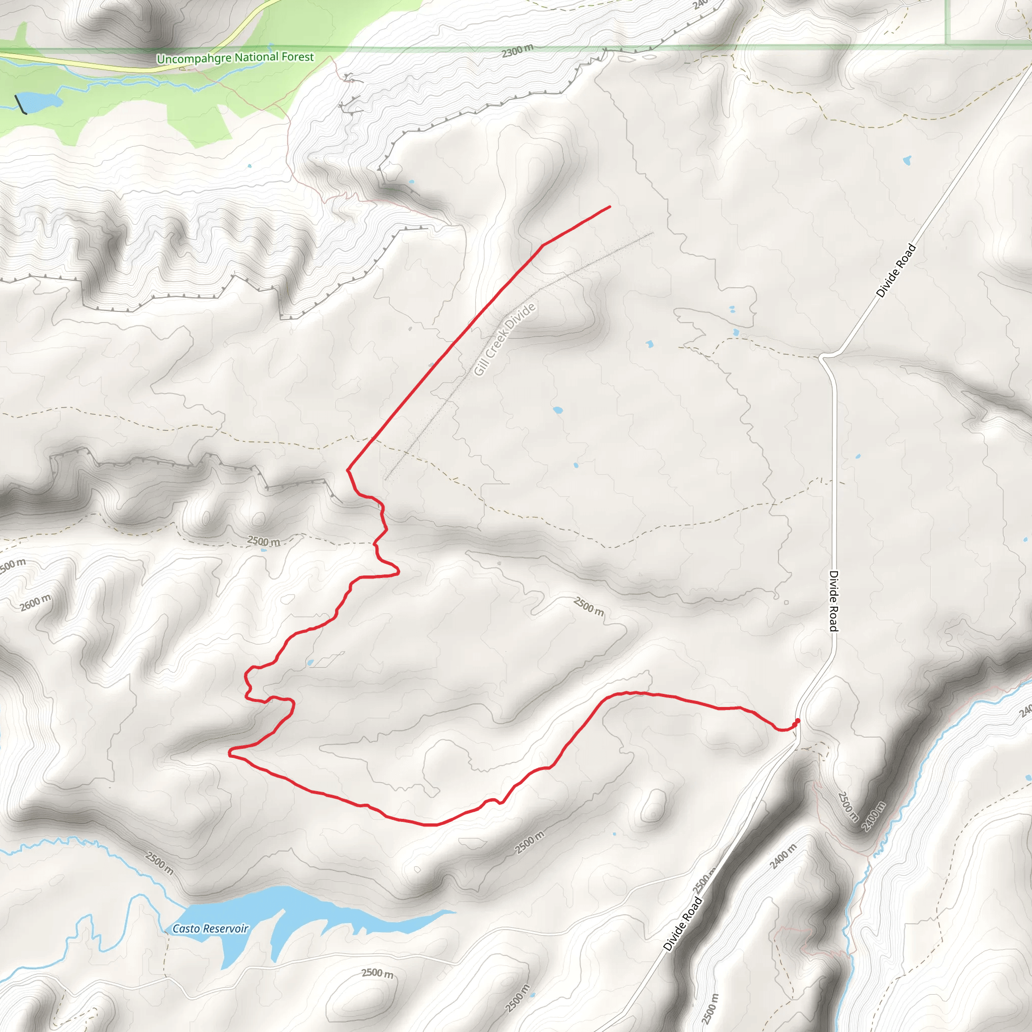 Hungry Gulch Trail mobile static map