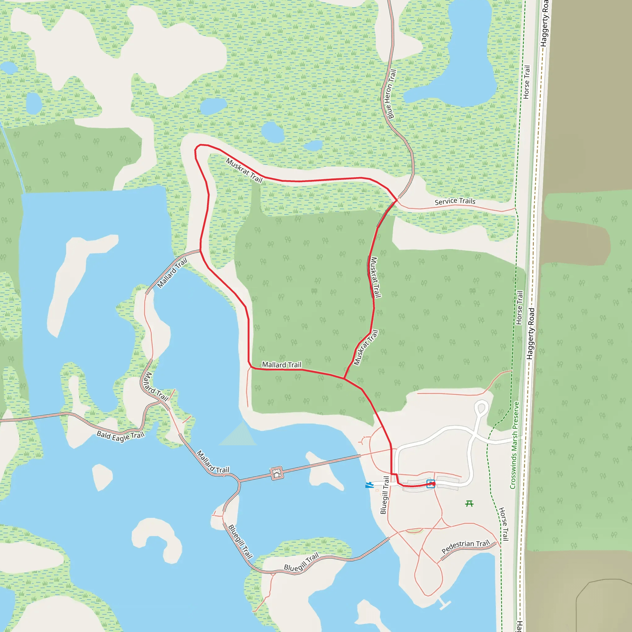 Muskrat Loop Trail mobile static map