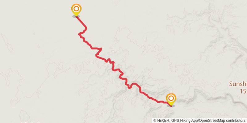 Hayduke Trail stage 68 Map