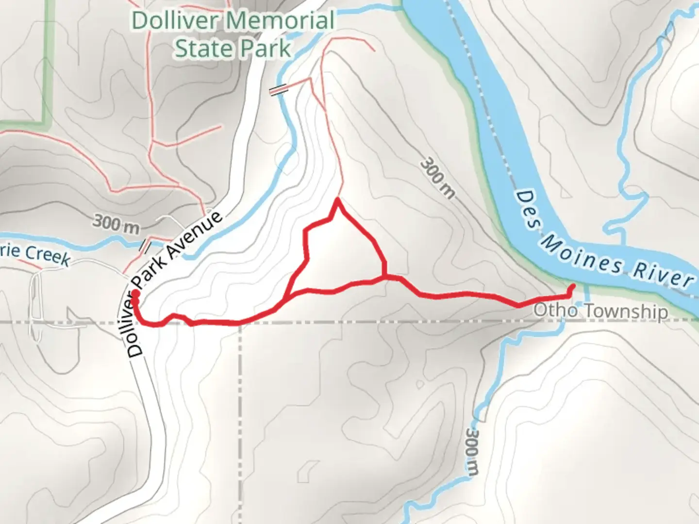 An image depicting the trail Indian Trail Loop and its surrounding area.
