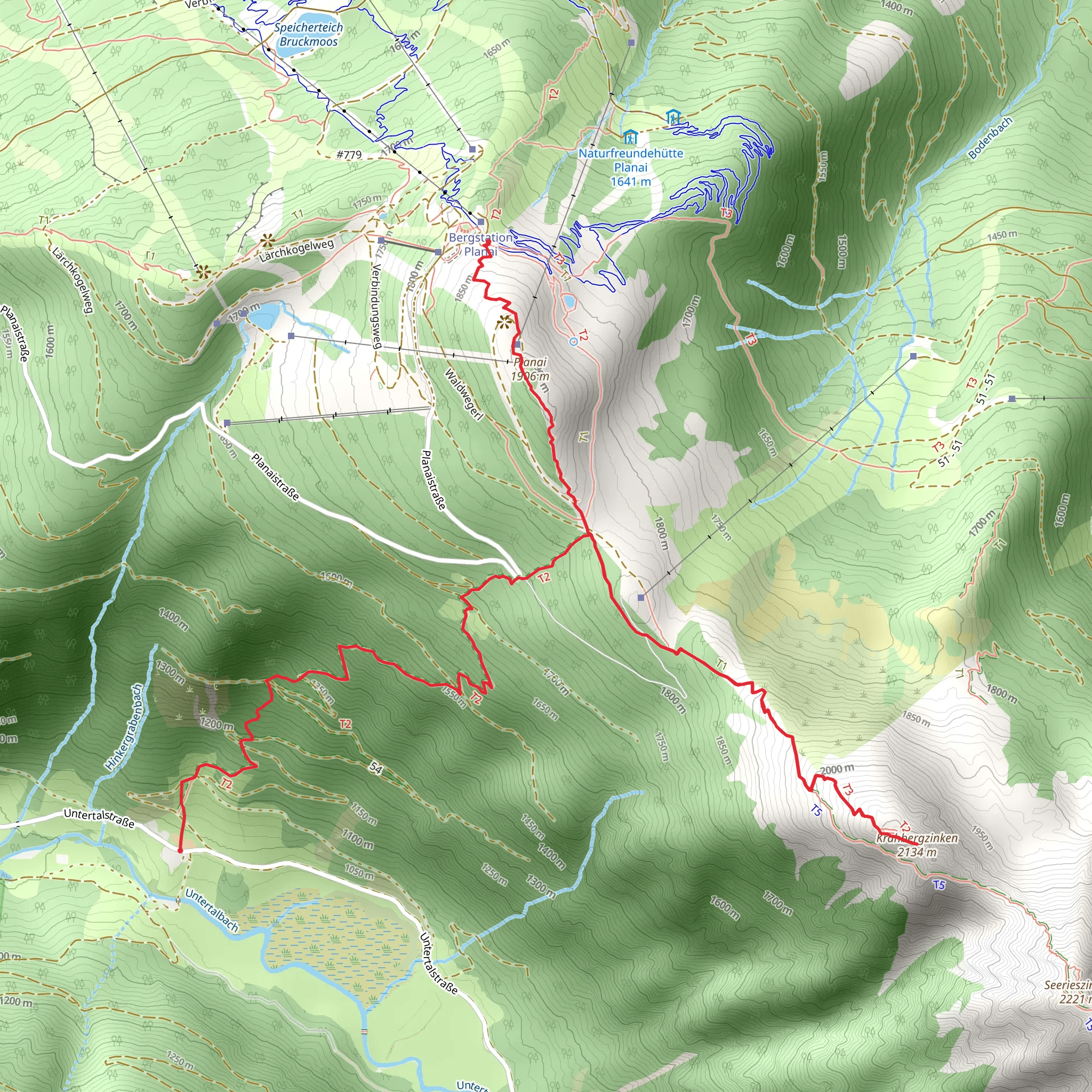 Gasthof Tetter - Krahbergzinken Summit Trail mobile static map