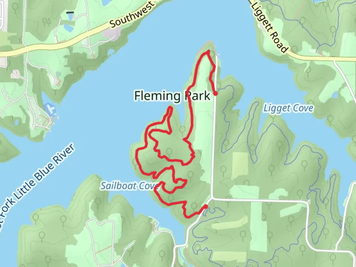 An image depicting the trail Augie Phase 3 and its surrounding area.
